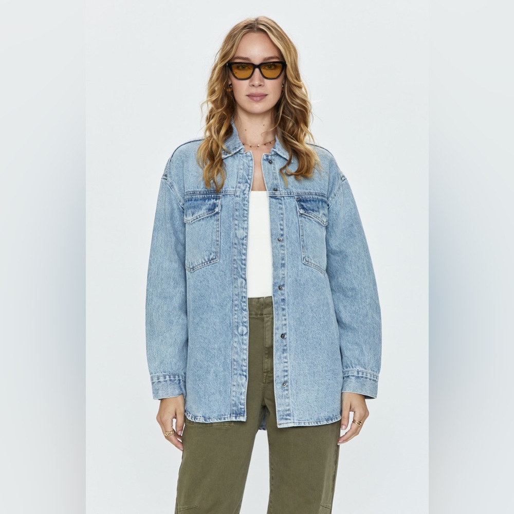 pistola Light Blue Denim Jean Jacket - Picture 1 of 13